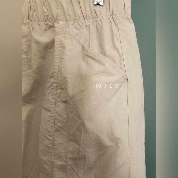 WILO the Label Anthropologie Parachute Fly Cargo Wide Leg Pants Clay Khaki Med - Picture 3 of 10